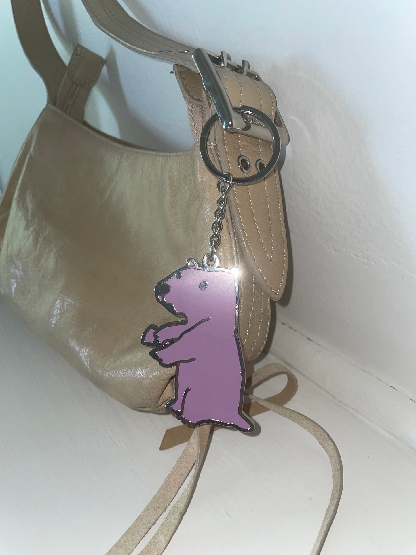 A Colourful Storm Capybara Keychain Charm