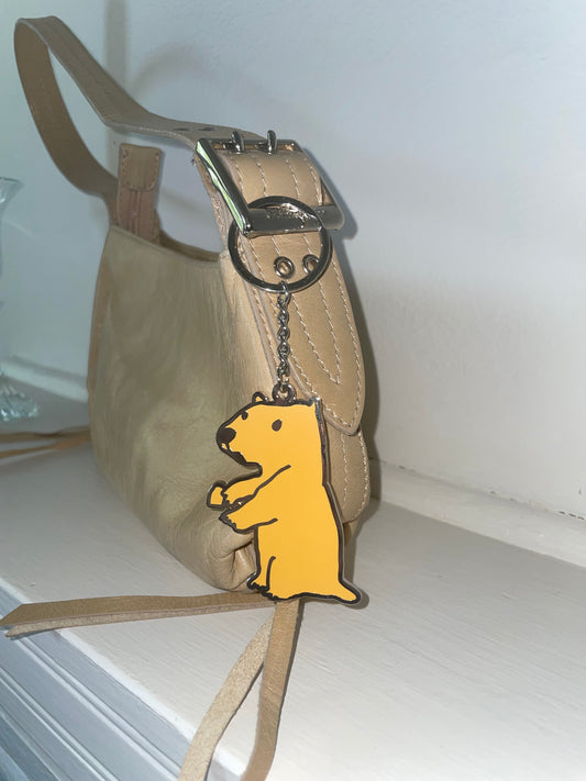 A Colourful Storm Capybara Keychain Charm